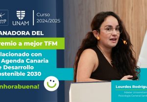 Lourdes Rodríguez, ganadora del Premio al Mejor TFM relacionado con la Agenda Canaria 2030 en la UNAM